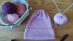 Шапка для девочки на 5-7 лет спицами! Детская шапка на весну! Вяжем детям!
