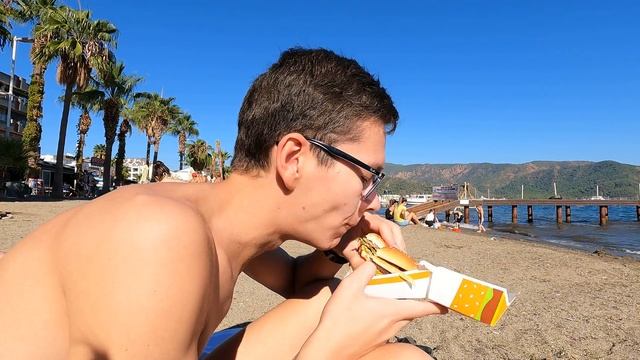 МАРМАРИС, ТУРЦИЯ 2022. Первый день в Мармарисе: Отель SunWay, McDonald's, Эгейское море. смотреть онлайн
