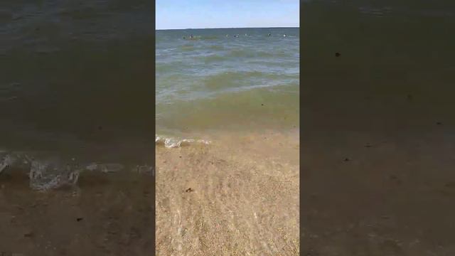 Красиво накатывают волны на песок на Азовском море 🌊 смотреть онлайн