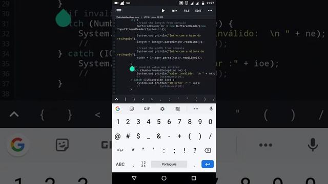 JAVA N-IDE #3: Calculando área do Retângulo смотреть онлайн
