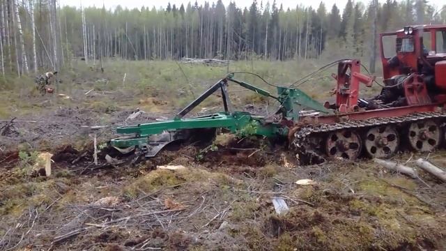 плуг лесной ПЛ 1-1 в работе с навеской НЗ 80( трактор ТДТ -55 , ТТ-4 ,ТЛТ-100) от производителя смотреть онлайн