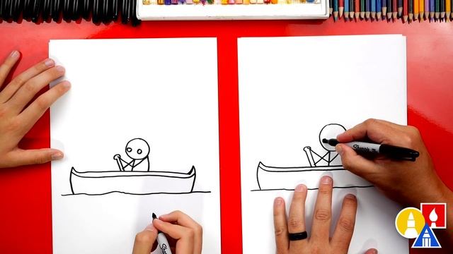 How To Draw A Person Canoeing - #CampYouTube Draw #WithMe смотреть онлайн