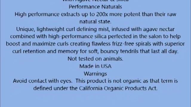 Proganix Curls Scrunch Finish Spray + Defrizzant, Agave Nectar + Slilica 5 1 fl oz смотреть онлайн