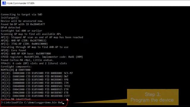 SEGGER J-Link — The J-Link Commander смотреть онлайн