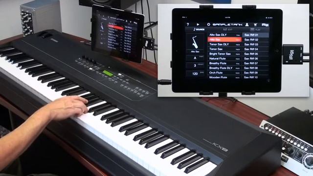Organ, Guitar & Sax with SampleTank for iPhone / iPod touch and iRig MIDI смотреть онлайн
