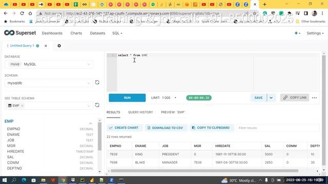 apache superset connect mysql visualise sample table смотреть онлайн