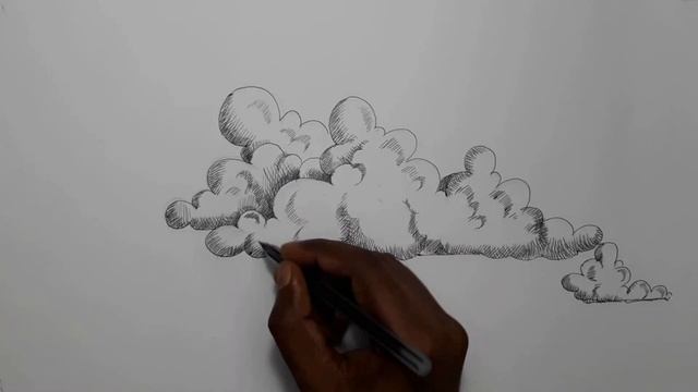 how to draw cloud //pen hatching смотреть онлайн