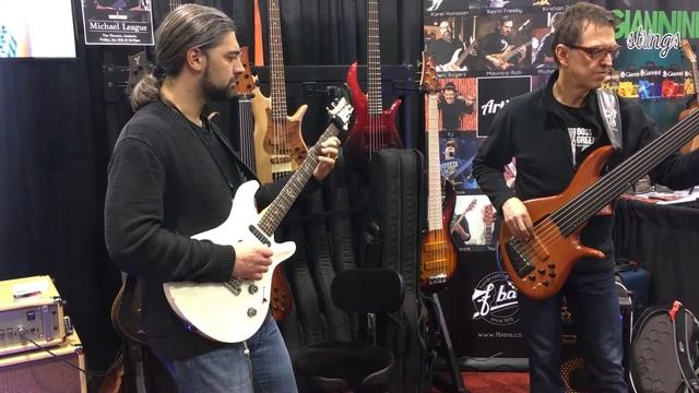 Alain Caron perform at NAMM 2017 (F Bass) смотреть онлайн