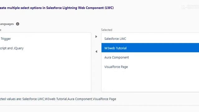 How to display selected multiple picklist value from one box to other dual-listbox in LWC Salesforc смотреть онлайн