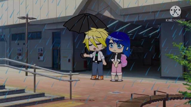 Miraculous ladybug || Umbrella Scene || Gacha Club Skit смотреть онлайн