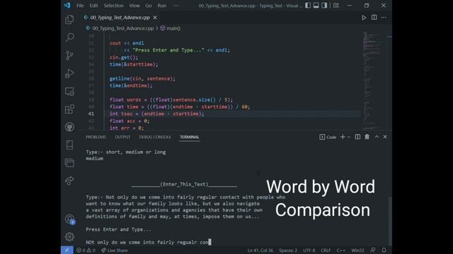 Typing Test Program using C++ смотреть онлайн