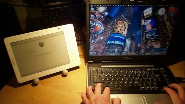 Kindle DX + notebook dual view - Kindle VNC viewer by hawhill смотреть онлайн