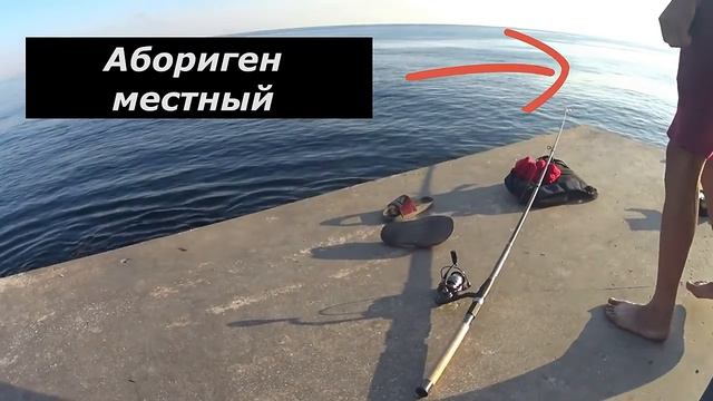 Рыбалка с пирса. Форос. Незнакомая рыба. смотреть онлайн