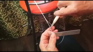 Классный и быстрый способ вязки рыболовной сети.