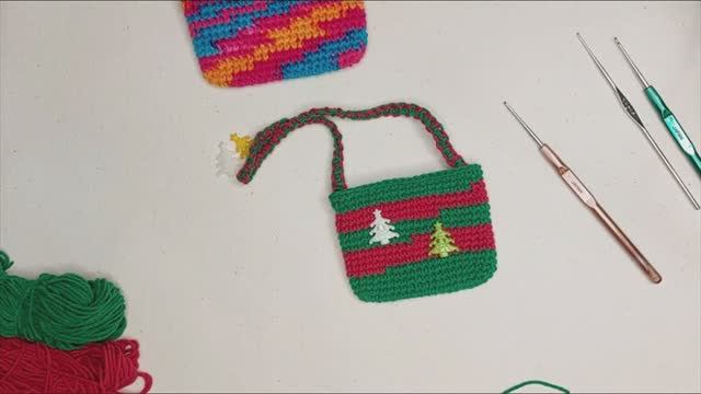 Вязание крючком - Сумочка (для кукол) смотреть онлайн