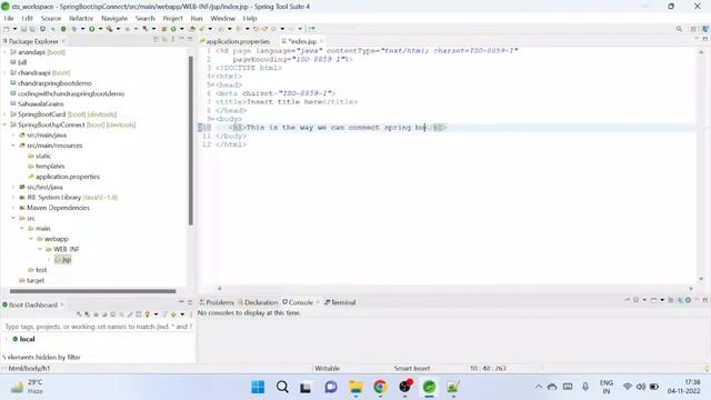 Spring Boot With JavaServer Pages (JSP) | How To Connect Spring Boot and JSP page | Spring Boot смотреть онлайн