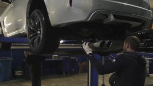 Выхлоп акрапович ЭВО на BMW X5M F85