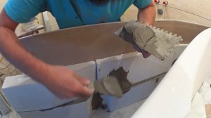 Как быстро сделать экран под ванну из газобетона?
