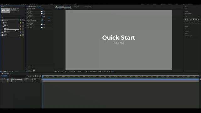 Quick Start | Author Tools | After Effects Script смотреть онлайн