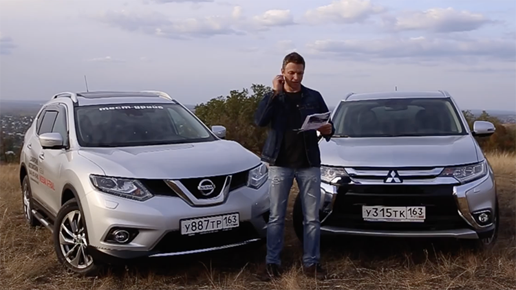 Mitsubishi Outlander 2015 против Nissan X-Trail Тест-Сравнение
