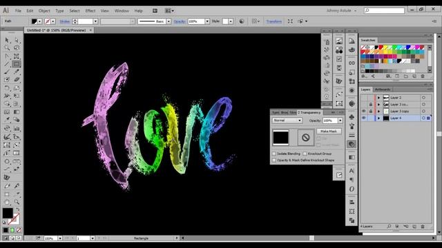 Colorful Watercolor Vectors in Adobe Illustrator (Realistic) смотреть онлайн