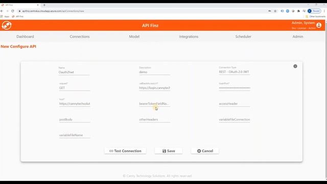 API Finz - Connection - REST API OAUTH2.0 JWT смотреть онлайн
