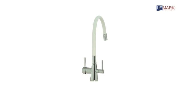 Смеситель для кухни мойки Lemark Comfort LM3075C White с переключ для фильтра питьевой воды гибкий смотреть онлайн