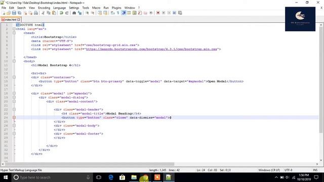 #26 Modal Bootstrap 4 - Learn Bootstrap 4 tutorials for beginners - No Commentary смотреть онлайн