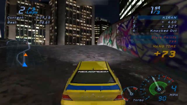 NFS UNDERGROUND ATLANTICA KNOCKOUT MITSUBISHI LANCER NEED FOR SPEED UNDERGROUND GAMEPLAY смотреть онлайн