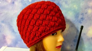 Шапка осень-весна крючком. Шапочка для начинающих.