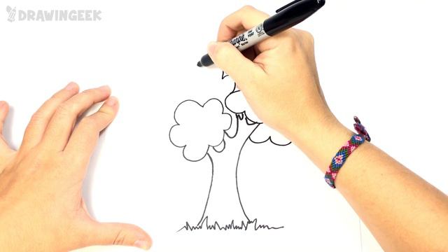 How to draw a Tree Step by Step | Easy drawings смотреть онлайн