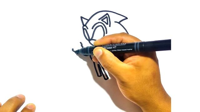 How to Draw SONIC easy - Drawing Step by Step смотреть онлайн
