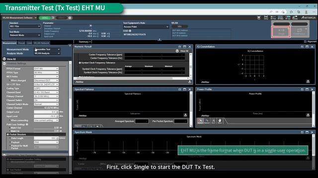 IEEE 802.11be Transmitter and Receiver Test - MT8862A Wireless Connectivity Test Set (WLAN Tester) смотреть онлайн