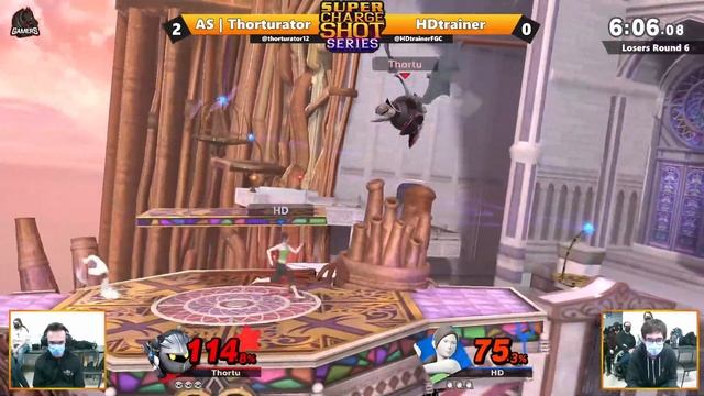 SCSS - LR6 - AS | Thorturator (Meta Knight, Bowser) VS HDtrainer (Wii Fit Trainer) смотреть онлайн