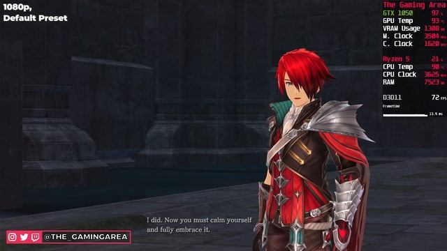 Ys IX: Monstrum Nox on GTX 1050 смотреть онлайн