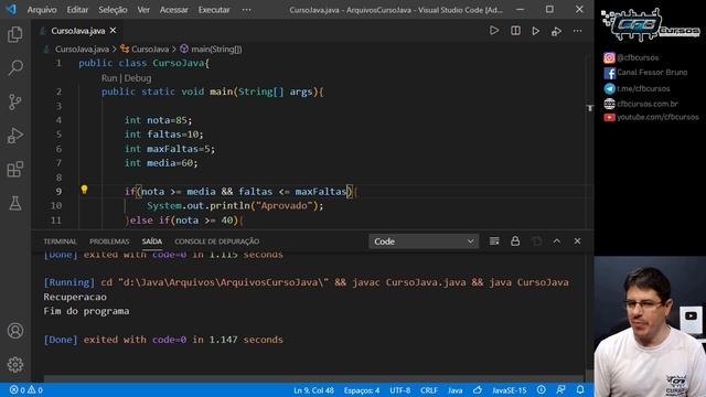 Comandos de decisão em Java (IF, IF..ELSE, SWITCH e ?) - Curso de Java - Aula 03 смотреть онлайн