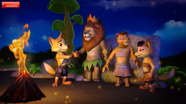 Animal Dance with Lion, Tiger & Elephants Cartoon Video | Infobells смотреть онлайн