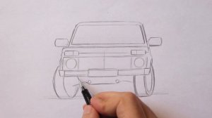 Как нарисовать машину Нива поэтапно (Ehedov Elnur)