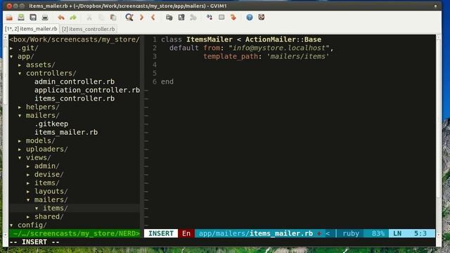Научись Rails: отправка почты с помощью ActionMailer (эпизод 50) смотреть онлайн