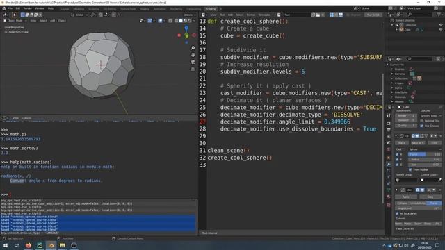 Python for Blender - Modifiers смотреть онлайн