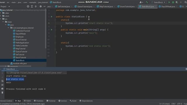 Java 8 static block смотреть онлайн