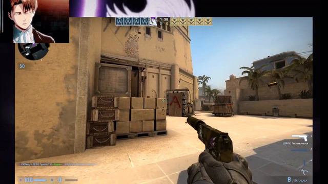 Показал как надо правильно стрелять в игре с ботами)