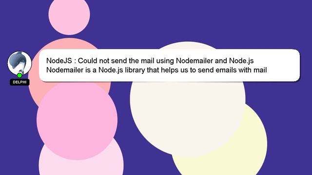 NodeJS : Could not send the mail using Nodemailer and Node.js смотреть онлайн