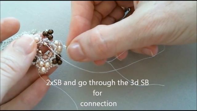 Bracelet with 4mm Pearl , 4mm Faceted Bead and size 11 SB. Браслет из бисера и жемчуга 4мм. смотреть онлайн
