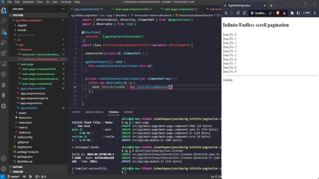 Angular 16 tutorial : Endless Scroll Pagination with Intersection Observer in hindi смотреть онлайн