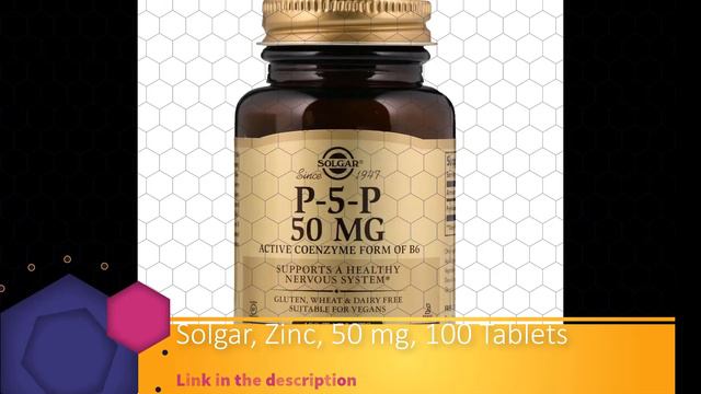 Solgar, Zinc, 50 Mg, 100 Tablets