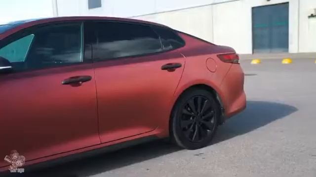 Полный Антихром Kia Optima и смена цвета на красный полуглянцевый металлик смотреть онлайн