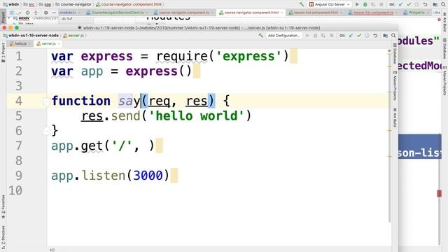 W6 1 8 simple node server get hello say hello смотреть онлайн