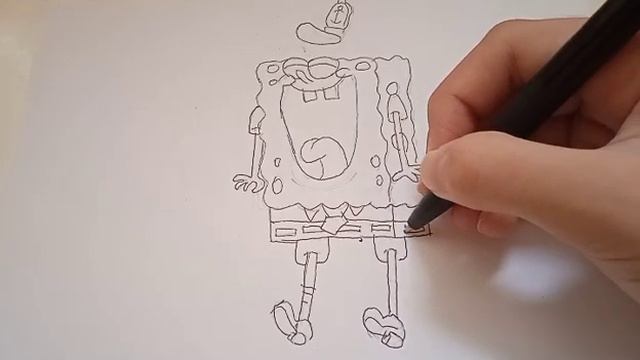Как нарисовать губку боба? смотреть онлайн