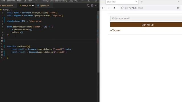 Email Validation Check in HTML CSS & JavaScript Tutorial | Coding Forward смотреть онлайн